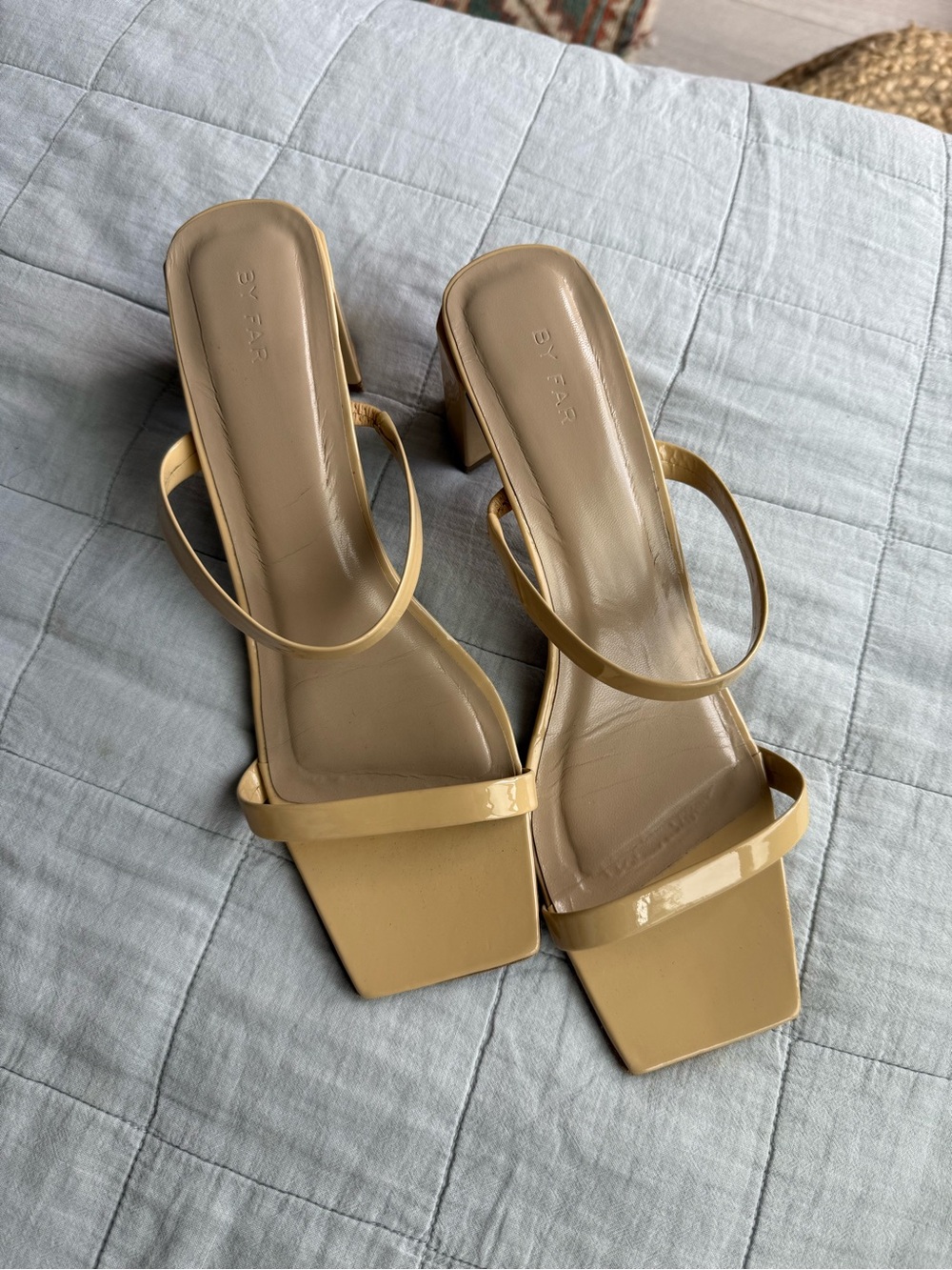 BY FAR Tanya Kraft patent leather heels
